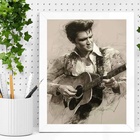 Quadro Decorativo Arte Elvis Presley - Violão 33x24cm - Com V