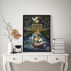 Quadro Decorativo Arte Judaísmo 24x18cm - Com Vidro Moldura:m