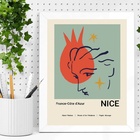 Quadro Decorativo Arte Matisse - Nice 33x24cm - Com Vidro Mol