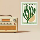 Quadro Decorativo Arte Matisse Verde 33x24cm Moldura Preta