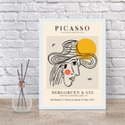 Quadro Decorativo Arte Moderna Picasso 24x18cm Moldura:madeir