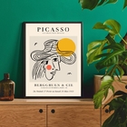 Quadro Decorativo Arte Moderna Picasso 33x24cm Moldura:madeir