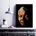Quadro Decorativo Arte Nelson Mandela 33x24cm Moldura:madeira