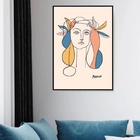 Quadro Decorativo Arte Picasso – Mulher Colorida  - 70x50cm M