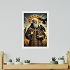 Quadro Decorativo Arte São Bento 33x24cm - Com Vidro Moldura