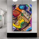 Quadro Decorativo Arte Urbana Abstrato Gnose - 90x60cm