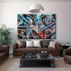 Quadro Decorativo Arte Urbana Abstrato Kawhai - 90x60cm