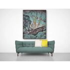 Quadro Decorativo Arte Urbana Abstrato Navy - 180x100cm