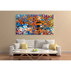 Quadro Decorativo Arte Urbana Abstrato Ufos - 120x60cm