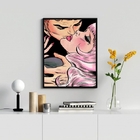 Quadro Decorativo Arte Vintage Casal Pop Art 45x34cm Moldura:
