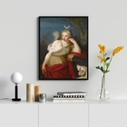 Quadro Decorativo Artemis- A Deusa Da Lua 33x24cm - Com Vidro