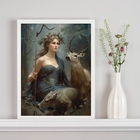 Quadro Decorativo Artemis- Deusa Da Natureza 45x34cm - Com Vi