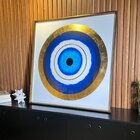 Quadro Decorativo Artesanal Olho Grego 100x100cm Feito A Mão