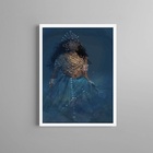 Quadro Decorativo Artístico Iemanjá 33x24cm Moldura Preta