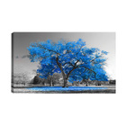 Quadro Decorativo Arvore Azul Royal 55x100cm