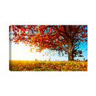 Quadro Decorativo Arvore Colorida Folhas Outono 55x100cm