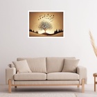 Quadro Decorativo Árvore Da Vida  - 50x70cm Moldura Preta