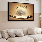 Quadro Decorativo Árvore Da Vida  - 50x70cm Moldura Preta