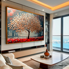 Quadro Decorativo Árvore Dourada Com Lindas Folhas