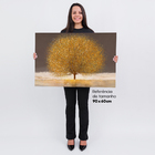 Quadro Decorativo Árvore Dourada Única Sofisticado 90x60cm Mo