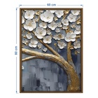 Quadro Decorativo Árvore Florida 2 Colorido com Vidro 80x60x2,8cm Tropical