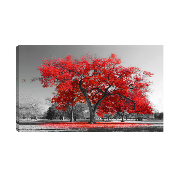 Quadro Decorativo Árvore Vermelha 55x100cm