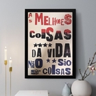 Quadro Decorativo As Melhores Coisas Da Vida 45x34cm - Com Vi