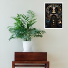 Quadro Decorativo Astrologia - Mulher 33x24cm - Com Vidro Mol