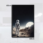 Quadro Decorativo Astronauta E Lua Moldura Cx Alta 40x60 - Co