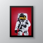 Quadro Decorativo Astronauta Pop Art 24x18cm - Com Vidro Mold