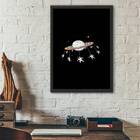 Quadro Decorativo Astronautas Lgbt 33x24cm Moldura:madeira Br