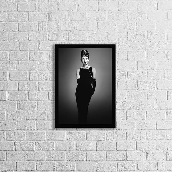 Quadro Decorativo Audrey Hepburn Bonequinha De Luxo 45x34cm A