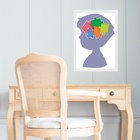 Quadro Decorativo Autismo - Mente Autista 45x34cm - Com Vidro
