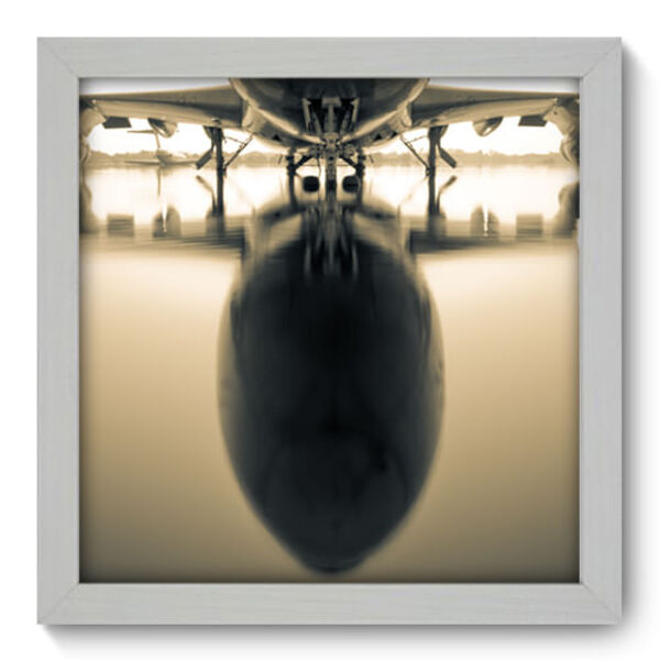 Quadro Decorativo - Avião - 22cm X 22cm - 003qndab