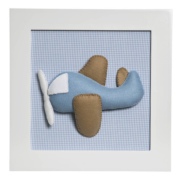 Quadro Decorativo Avião Quarto Bebê Infantil