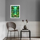 Quadro Decorativo Ayhuasca 33x24cm - Com Vidro Moldura:madeir