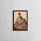 Quadro Decorativo Baiana Bahia 33x24cm Moldura:madeira Preta