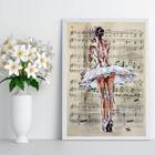 Quadro Decorativo Bailarina E Partitura 24x18cm - Com Vidro M