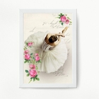 Quadro Decorativo Bailarina Vintage 45x34cm Moldura:madeira B