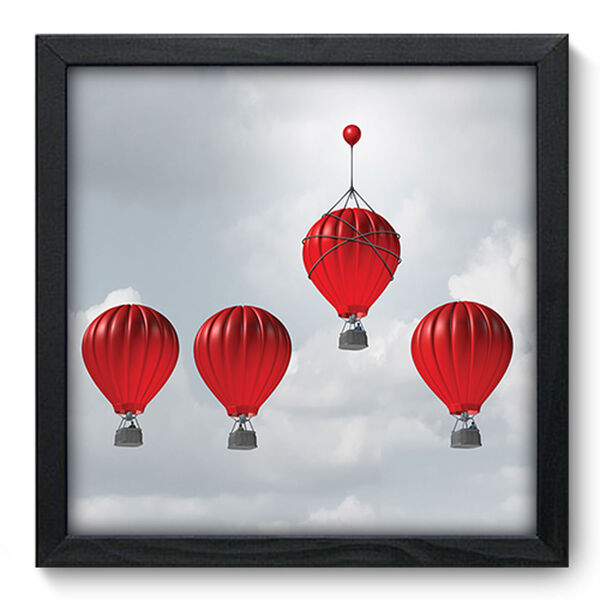 Quadro Decorativo - Balão - 33cm X 33cm - 309qddp
