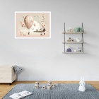 Quadro Decorativo Balão Cerejeira Rosa  - 50x70cm Moldura Pre