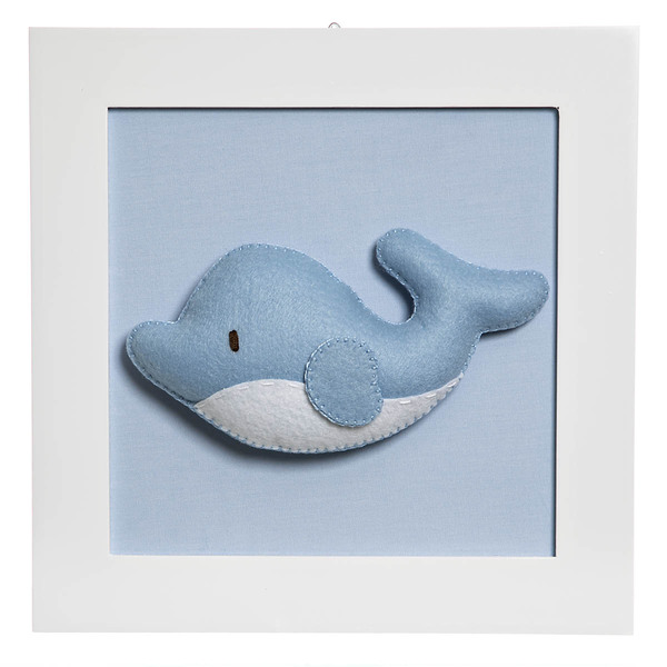Quadro Decorativo Baleia Quarto Bebê Infantil
