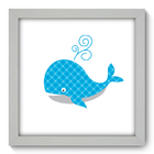 Quadro Decorativo - Baleia Trançado - 22cm X 22cm - 045qdbb