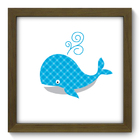 Quadro Decorativo - Baleia Trançado - 22cm X 22cm - 045qdbm