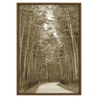 Quadro Decorativo Bambu Sépia Colorido com Vidro 100x70x3,5cm Tropical