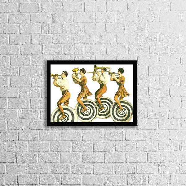 Quadro Decorativo Banda Música Vintage 45x34cm A3 (45 X 34)