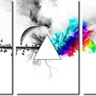 Quadro Decorativo Banda Pink Floyd 3 Peças M2