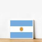 Quadro Decorativo Bandeira Argentina 45x34cm - Com Vidro Mold