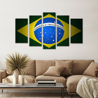 Quadro Decorativo Bandeira Nacional Do Brasil Varias Peças