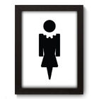 Quadro Decorativo - Banheiro Feminino - 19cm X 25cm - 353qddp